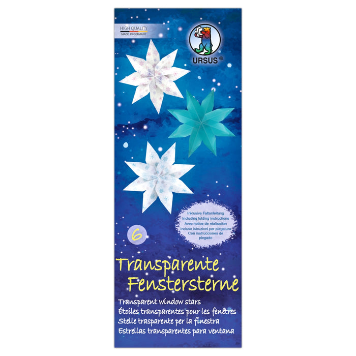 URSUS Paper Crafts - Window Star Translucent Folding Paper, 80 Sheets - Snowflakes from Australia