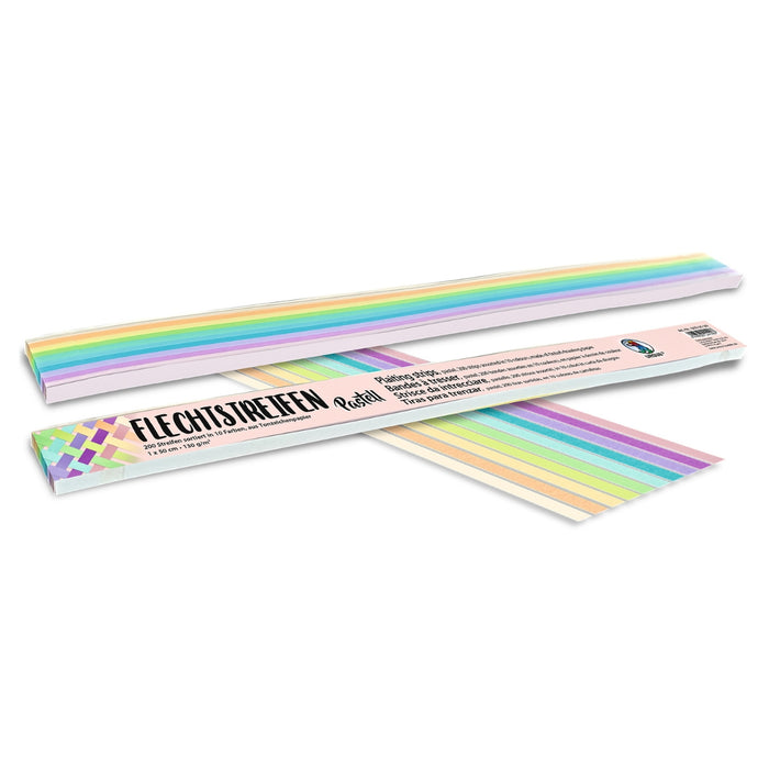 URSUS Paper Weaving Strips Set of 200, 10 Colours Pastel from Australia