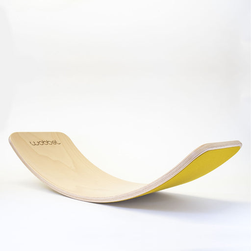 Wobbel Balance Board Original with Wool Felt Base in Mustard Yellow from Australia