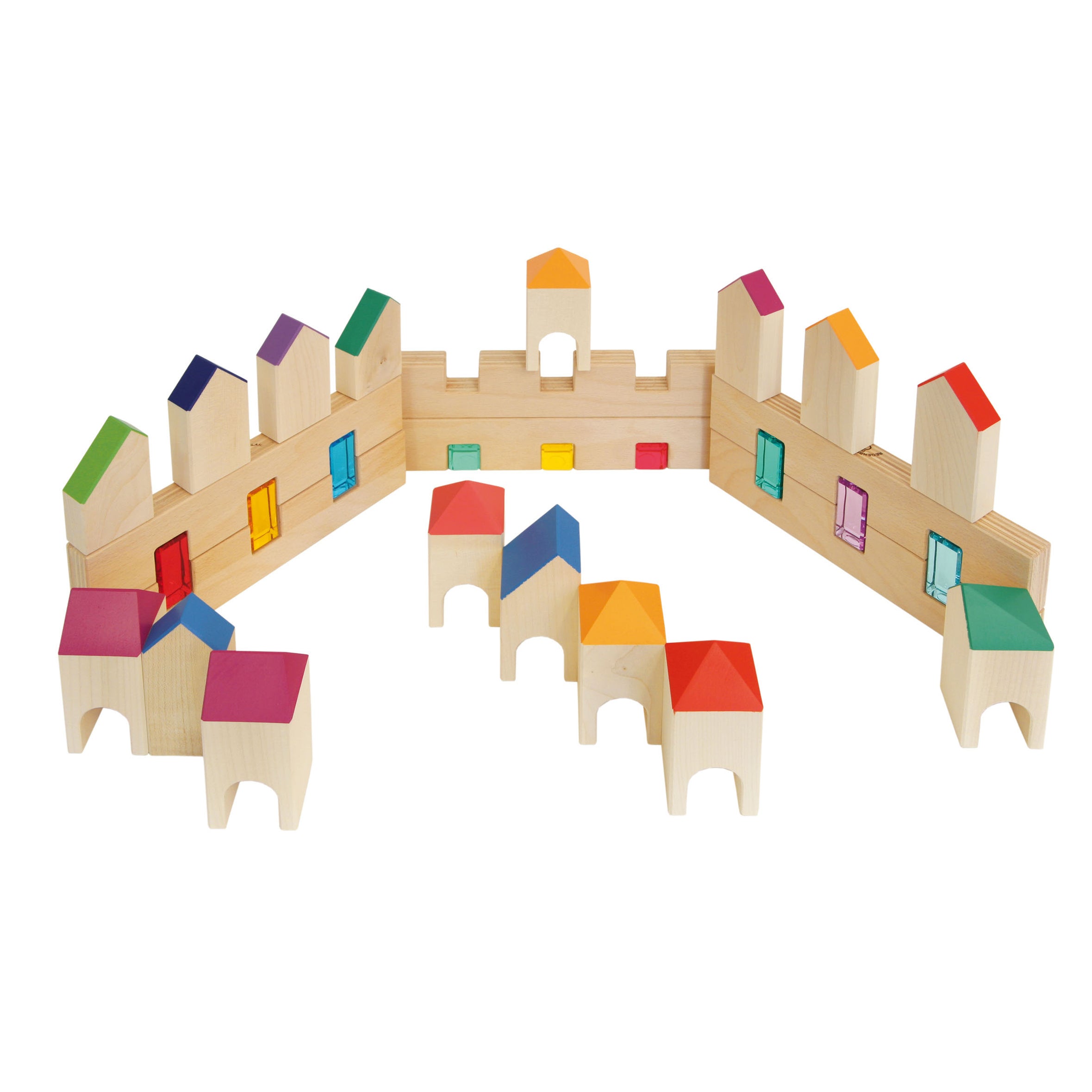 Regenbogenland Wooden Blocks Knights Castle Australia — Oskar's Wooden Ark