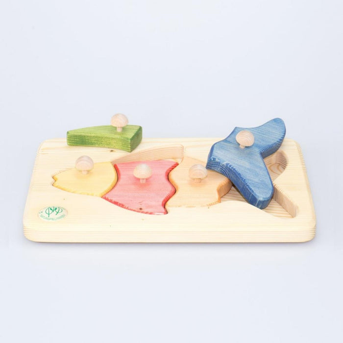 74001210 Drei Blatter Wooden Peg Puzzle - Fish