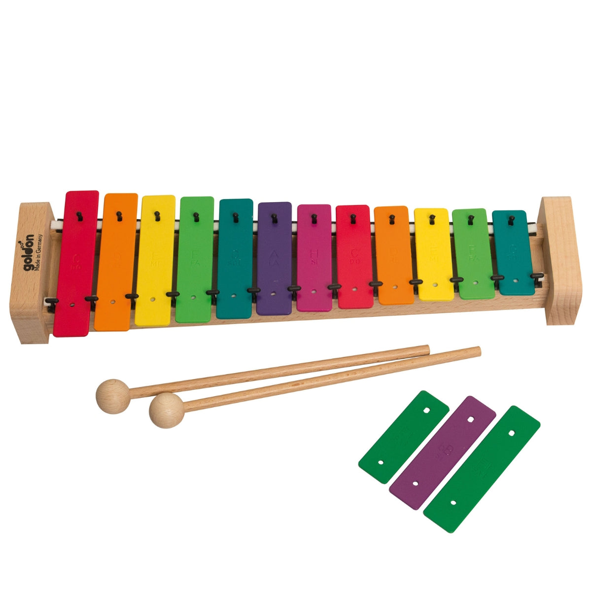 Goldon Metallophone 12 + 3 Sound Plates Soprano in Boomwhackers — Oskar ...