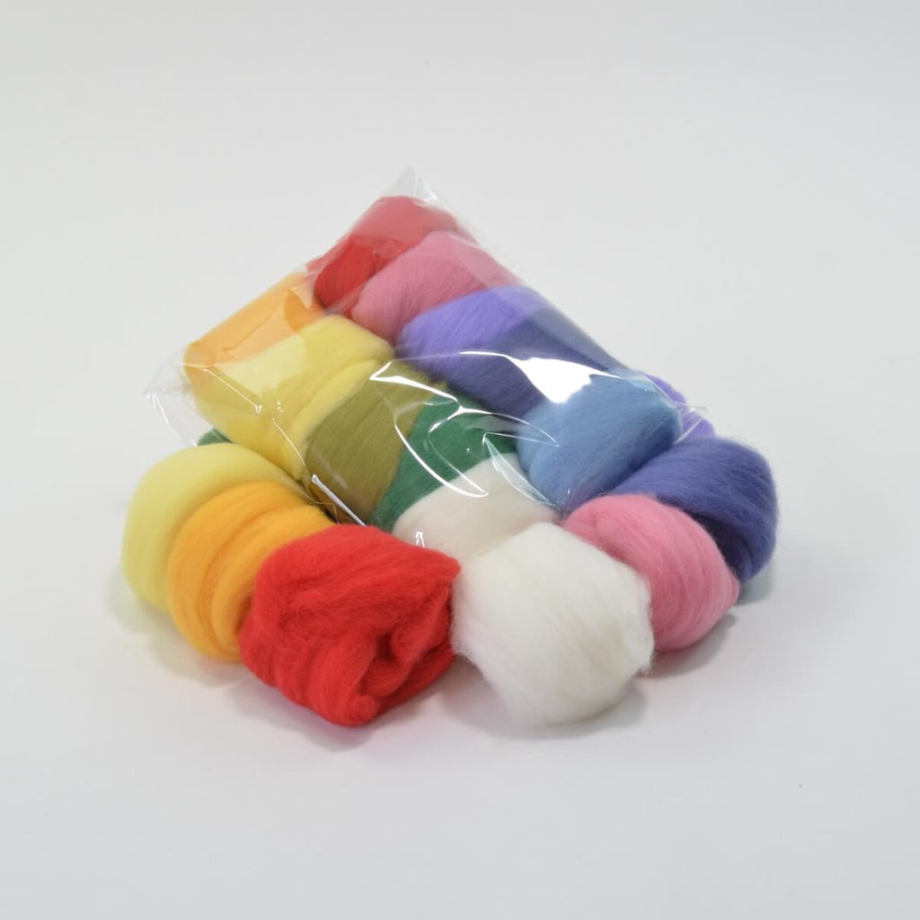 Merino Wool Fleece 100gm Mixed Colour Pack in Australia — Oskar's Wooden Ark
