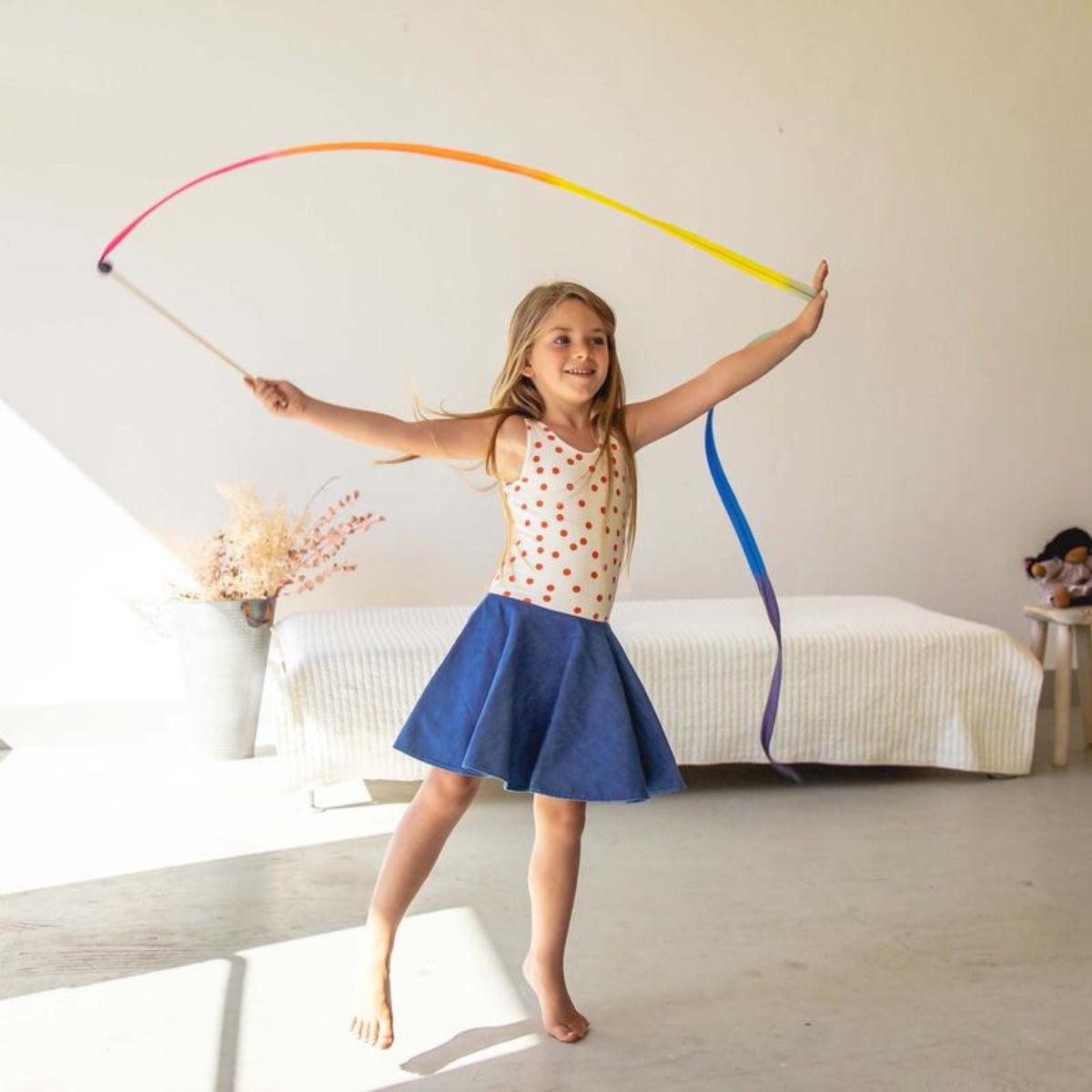 Rainbow Dancer Ribbon Wand - House of Marbles US