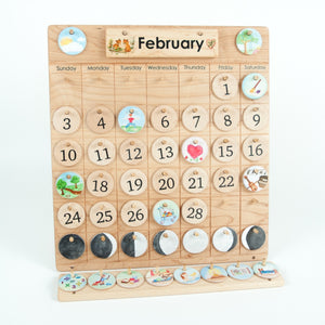 From Jennifer Wooden Moon Phases for Perpetual Montessori Calendar ...