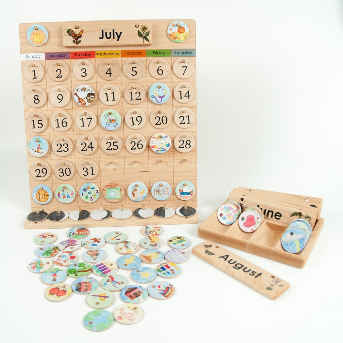 From Jennifer Wooden Perpetual Montessori Calendar in Australia — Oskar ...