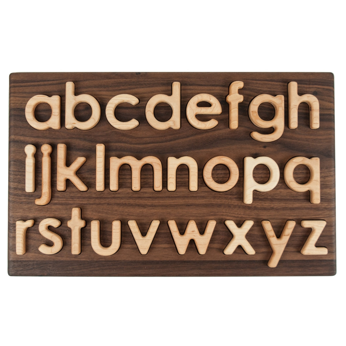 Top Walnut Lowercase Letters (a-z)